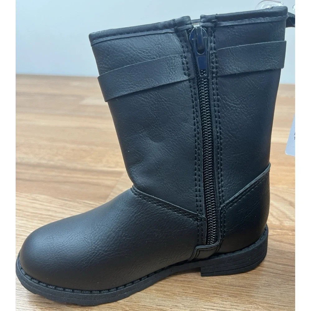 Carter's Black Toddler Girls Zip up Boots Size 10 NEW